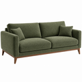 2-Sitzer-Sofa 180 x 90 x 85 cm Stoff Olivgrün Wohnzimmer Retro-Stil