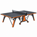 Tischtennistisch 274 x 152.5 x 76 cm Schwarz Orange mit Stahlgestell klappbar